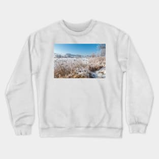 At the Frozen Lake Illmensee - Illmensee, Germany Crewneck Sweatshirt